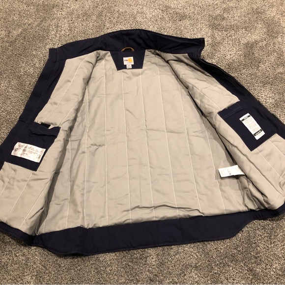 Carhartt Vest Adult 3XL XXXL Blue Work Wear Duck Down FR Fire Resistant Mens - Picture 9 of 16